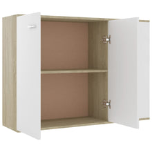 Load image into Gallery viewer, vidaXL Sideboard White and Sonoma Oak 41.3"x11.8"x29.5"Chipboard