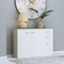 Load image into Gallery viewer, vidaXL Sideboard White and Sonoma Oak 41.3"x11.8"x29.5"Chipboard