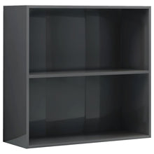 Load image into Gallery viewer, vidaXL 2-tasoinen kirjahylly korkeakiil. harmaa 80x30x76,5cm lastulevy