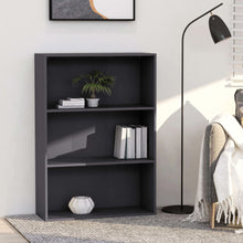 Load image into Gallery viewer, vidaXL 3-Tier Book Cabinet Gray 31.5"x11.8"x44.8" Chipboard