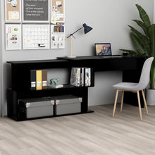 Load image into Gallery viewer, vidaXL Corner Desk Black 47.2"x19.7"x29.9" Chipboard