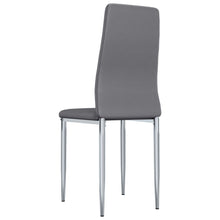 Load image into Gallery viewer, vidaXL Ruokapöydän tuolit 6 kpl harmaa keinonahka