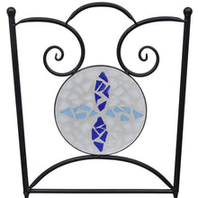 Load image into Gallery viewer, vidaXL 3 Piece Mosaic Bistro Set Ceramic Tile Blue and White