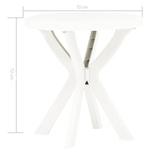 Load image into Gallery viewer, vidaXL Bistropöytä valkoinen Ø70 cm muovi