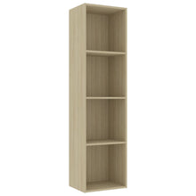 Load image into Gallery viewer, vidaXL Book Cabinet Sonoma Oak 15.7"x11.8"x59.6" Chipboard