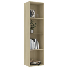 Load image into Gallery viewer, vidaXL Book Cabinet Sonoma Oak 15.7"x11.8"x59.6" Chipboard