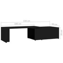 Load image into Gallery viewer, vidaXL Coffee Table Black 59.1"x19.7"x13.8" Chipboard