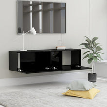 Load image into Gallery viewer, vidaXL TV Cabinet High Gloss Black 47.2"x11.8"x11.8" Chipboard