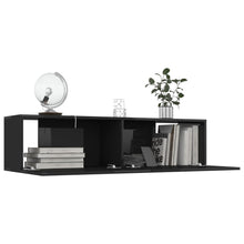 Load image into Gallery viewer, vidaXL TV Cabinet High Gloss Black 47.2"x11.8"x11.8" Chipboard