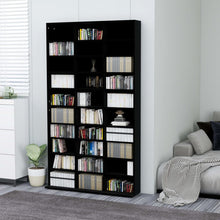 Load image into Gallery viewer, vidaXL CD Cabinet Black 40.6"x9"x69.9" Chipboard