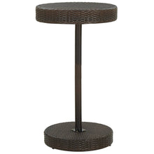 Load image into Gallery viewer, vidaXL Garden Table Brown 23.8"x41.7" Poly Rattan