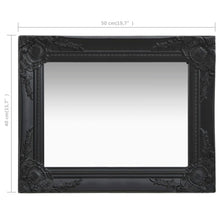 Load image into Gallery viewer, vidaXL Wall Mirror Baroque Style19.7"x15.7" Black