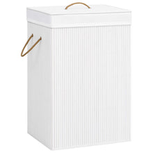 Load image into Gallery viewer, vidaXL Bambu pyykkikori valkoinen 72 l