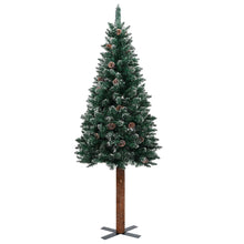 Load image into Gallery viewer, vidaXL Kapea joulukuusi aidolla puulla ja lumella vihreä 180 cm