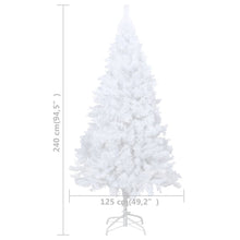 Load image into Gallery viewer, vidaXL Artificial Christmas Tree with Thick Branches White 94.5" PVC