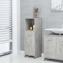 Load image into Gallery viewer, vidaXL Bathroom Cabinet Concrete Gray 11.8"x11.8"x37.4" Chipboard