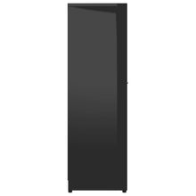 Load image into Gallery viewer, vidaXL Bathroom Cabinet High Gloss Black 11.8"x11.8"x37.4" Chipboard