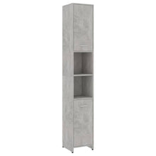 Load image into Gallery viewer, vidaXL Bathroom Cabinet Concrete Gray 11.8"x11.8"x72.2" Chipboard