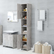 Load image into Gallery viewer, vidaXL Bathroom Cabinet Concrete Gray 11.8"x11.8"x72.2" Chipboard