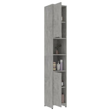 Load image into Gallery viewer, vidaXL Bathroom Cabinet Concrete Gray 11.8"x11.8"x72.2" Chipboard