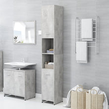 Load image into Gallery viewer, vidaXL Bathroom Cabinet Concrete Gray 11.8"x11.8"x72.2" Chipboard