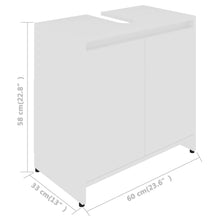 Load image into Gallery viewer, vidaXL Bathroom Cabinet White 23.6"x13"x22.8" Chipboard