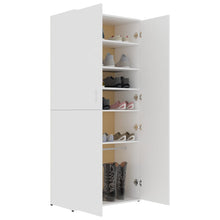 Load image into Gallery viewer, vidaXL Shoe Cabinet White 31.5"x15.4"x70.1" Chipboard