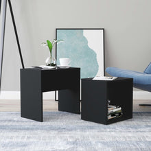 Load image into Gallery viewer, vidaXL Coffee Table Set Black 18.9"x11.8"x17.7" Chipboard