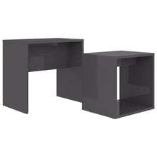 Load image into Gallery viewer, vidaXL Coffee Table Set High Gloss Gray 18.9"x11.8"x17.7" Chipboard