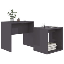 Load image into Gallery viewer, vidaXL Coffee Table Set High Gloss Gray 18.9"x11.8"x17.7" Chipboard