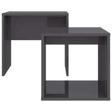 Load image into Gallery viewer, vidaXL Coffee Table Set High Gloss Gray 18.9"x11.8"x17.7" Chipboard
