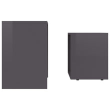 Load image into Gallery viewer, vidaXL Coffee Table Set High Gloss Gray 18.9"x11.8"x17.7" Chipboard