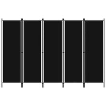 Load image into Gallery viewer, vidaXL 5-paneelinen tilanjakaja musta 250x180 cm