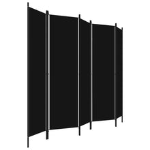 Load image into Gallery viewer, vidaXL 5-paneelinen tilanjakaja musta 250x180 cm