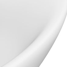 Load image into Gallery viewer, vidaXL Ylellinen pesuallas ovaali matta valkoinen 58,5x39 cm keraami