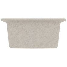 Load image into Gallery viewer, vidaXL Keittiön tiskiallas ylivuotoreiällä beige graniitti