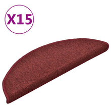 Load image into Gallery viewer, vidaXL Porrasmatot 15 kpl punainen 56x17x3 cm