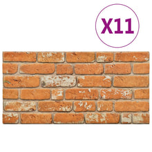 Load image into Gallery viewer, vidaXL 3D-seinäpaneelit vaaleanruskea tiilikuvio 11 kpl EPS