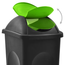 Load image into Gallery viewer, vidaXL Roskakori keinukannella 60 l musta ja vihreä