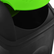Load image into Gallery viewer, vidaXL Roskakori keinukannella 60 l musta ja vihreä
