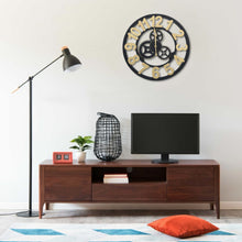 Load image into Gallery viewer, vidaXL Seinäkello kultainen ja musta 70 cm MDF