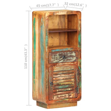 Load image into Gallery viewer, vidaXL Highboard 17.7"x12.6"x43.3" Solid Reclaimed Wood