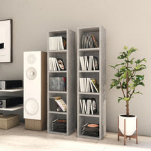 Load image into Gallery viewer, vidaXL CD Cabinets 2 pcs Concrete Gray 8.3"x6.3"x36.8" Chipboard