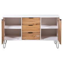 Load image into Gallery viewer, vidaXL Sideboard "New York Range" White and Light Wood Solid Pine Wood