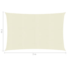 Load image into Gallery viewer, vidaXL Aurinkopurje 160 g/m² kerma 2x3 m HDPE