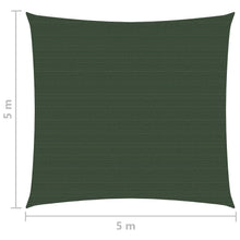 Load image into Gallery viewer, vidaXL Aurinkopurje 160 g/m² tummanvihreä 5x5 m HDPE