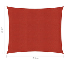 Load image into Gallery viewer, vidaXL Aurinkopurje 160 g/m² punainen 2,5x2,5 m HDPE