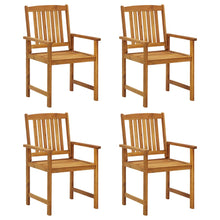 Load image into Gallery viewer, vidaXL Director's Chairs 4 pcs Solid Acacia Wood