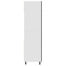 Load image into Gallery viewer, vidaXL Kaappi jääkaapille musta 60x57x207cm lastulevy