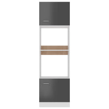 Load image into Gallery viewer, vidaXL Mikroaaltouunin kaappi korkeakiilto harm. 60x57x207cm lastulevy